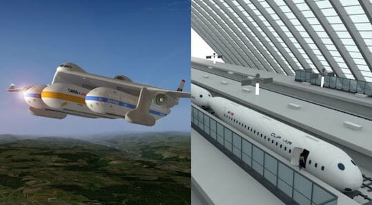 飛行機にも鉄道にもなるハイブリッド運送システム「Clip-Air」