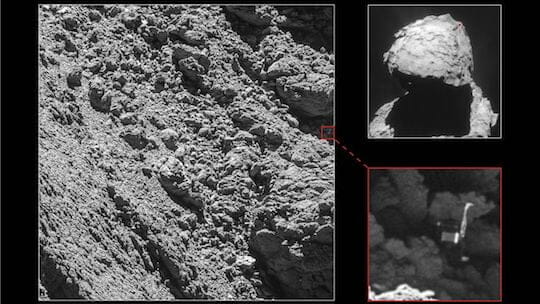 喪失した着陸船「フィラエ」、彗星の岩陰で奇跡的に発見 ロゼッタ探査機が撮影成功 | sorae 宇宙へのポータルサイト