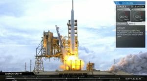 再利用ドラゴン補給船搭載「ファルコン9」打ち上げ実施！ ロケット第1段は着陸