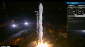 政府系謎ミッション「Zuma」、スペースXが打ち上げ成功　ロケット第1段着陸も実施