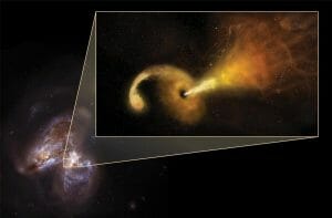 おおぐま座のペア「Arp299B」で宇宙ジェットを観測