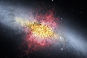 銀河の風は磁場をも動かす。NASAの空中天文台が葉巻銀河の銀河風を観測
