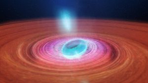 ブラックホールが放つ弾丸のようなプラズマから歳差運動の周期を解析