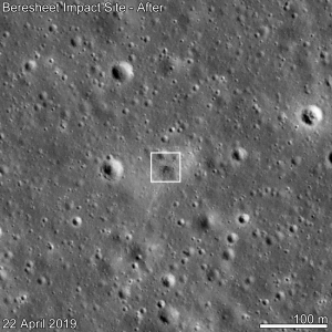 ベレシートの痕跡か? 衝突地点をNASAの月周回衛星が撮影