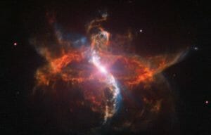 約250年前に見られたであろう爆発の痕跡を持つ「みずがめ座R星」