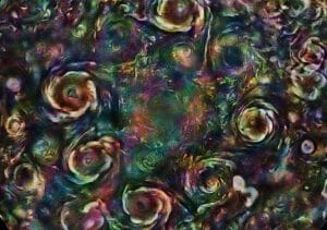 ぞっとする色付け。木星の北極周辺にあるサイクロンの模様