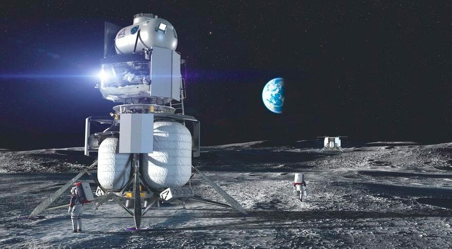 人類は再び月面を目指す（Credit: Blue Origin）