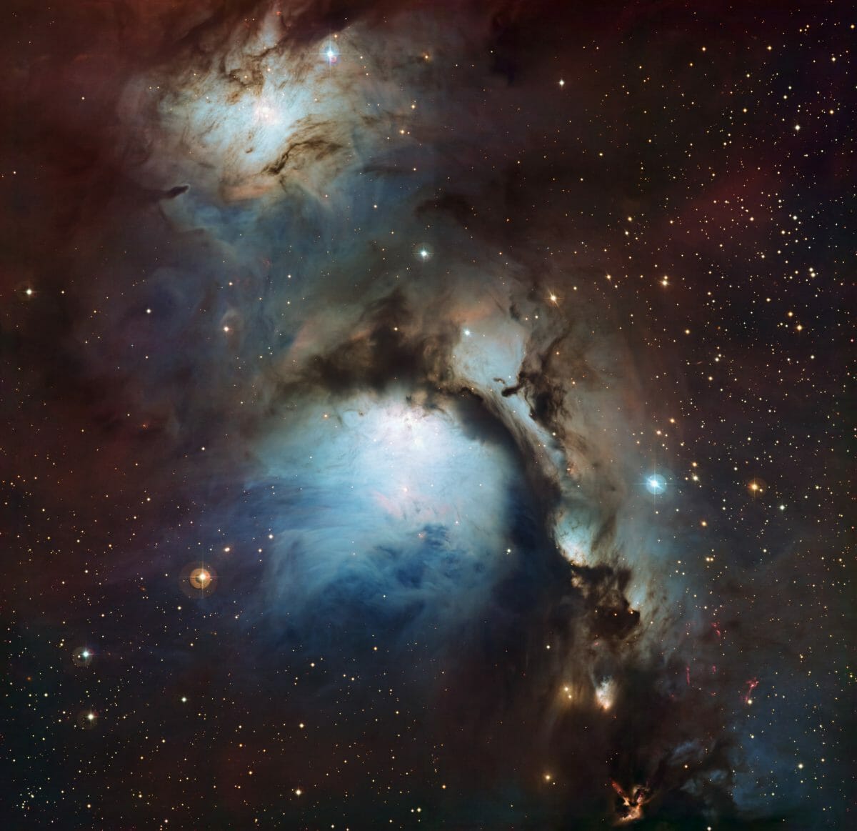 力強い星の光を反射して輝く“オリオン座”の星雲「M78」