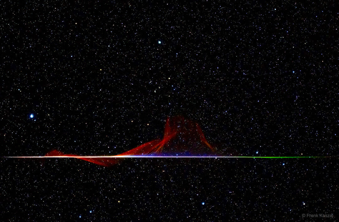 A Colorful Quadrantid Meteor（Credit: Frank Kuszaj）