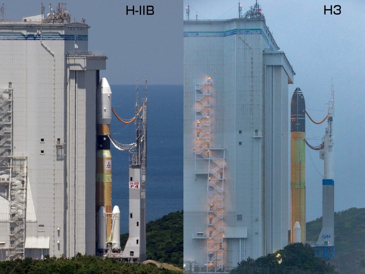 VABを出るH-IIBとH3の比較（Credit: 金木利憲）