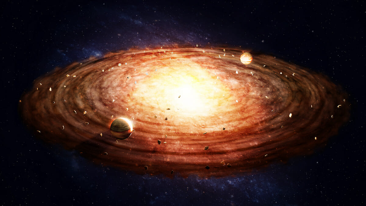 太陽系誕生の様子を描いた想像図（Credit: Shutterstock）
