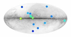 天の川銀河に存在する反物質星の数が推定される
