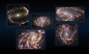 まるで花火!近隣銀河の星形成領域の鮮明で美しい地図帳