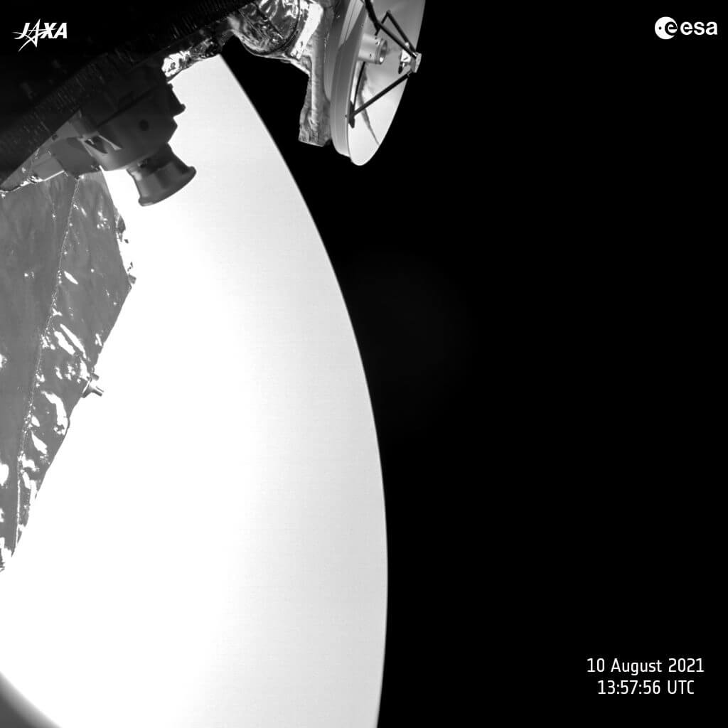 ベピ・コロンボの電気推進モジュール（MTM）に搭載されているカメラを使って撮影された金星（Credit: ESA/BepiColombo/MTM）