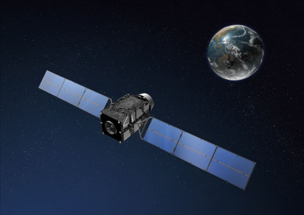 2010年9月に打ち上げられた準天頂衛星「みちびき 」初号機のイメージ図（Credit: JAXA）