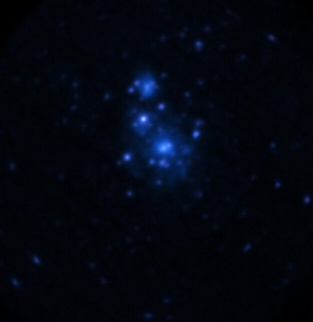 ESAの「XMM-Newton」によってX線の波長で観測されたM51の疑似カラー画像（Credit: ESA）