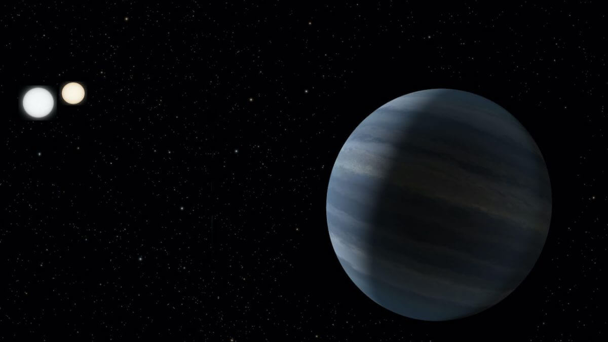 連星を公転する太陽系外惑星「TIC 172900988 b」を描いた想像図（Credit: NASA/JPL-Caltech）