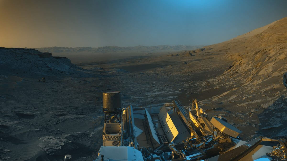 NASAジェット推進研究所が公開した火星探査車キュリオシティからの「絵葉書」（Credit: NASA/JPL-Caltech）
