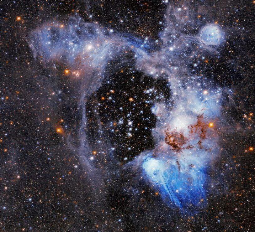 約250光年の幅があるスーパーバブル構造。輝線星雲「LHA 120-N 44」【今日の宇宙画像】