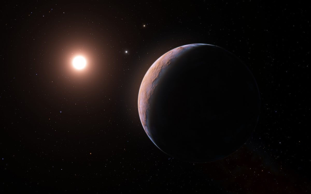 太陽系外惑星候補「プロキシマ・ケンタウリd」の想像図（Credit: ESO/L. Calçada）