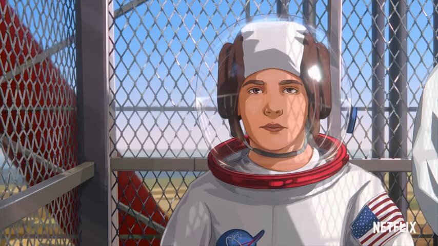 「アポロ10号 1/2 宇宙時代のアドベンチャー」のワンシーン。予告映像より（Credit: Netflix）
