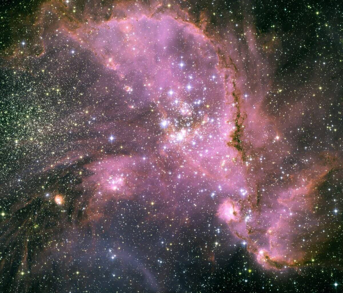 【▲散開星団「NGC 346」（Credit: NASA, ESA - acknowledgement: Antonella Nota (ESA/STScI) et al.,）】