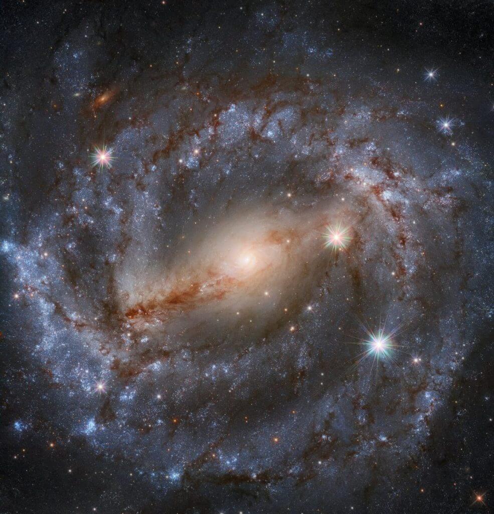 【▲ ハッブル宇宙望遠鏡が撮影した渦巻銀河「NGC 5643」（Credit: ESA/Hubble & NASA, A. Riess et al.）】