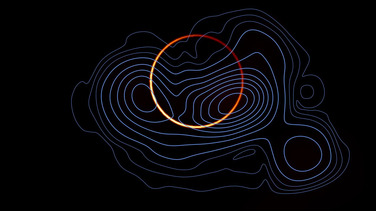 【▲ 図1: ブラックホールの周りには、理想的にはこのように細い光の円が見えるはずです。これは「フォトン・リング」と呼ばれています（Credit: Broderick, et.al.）】