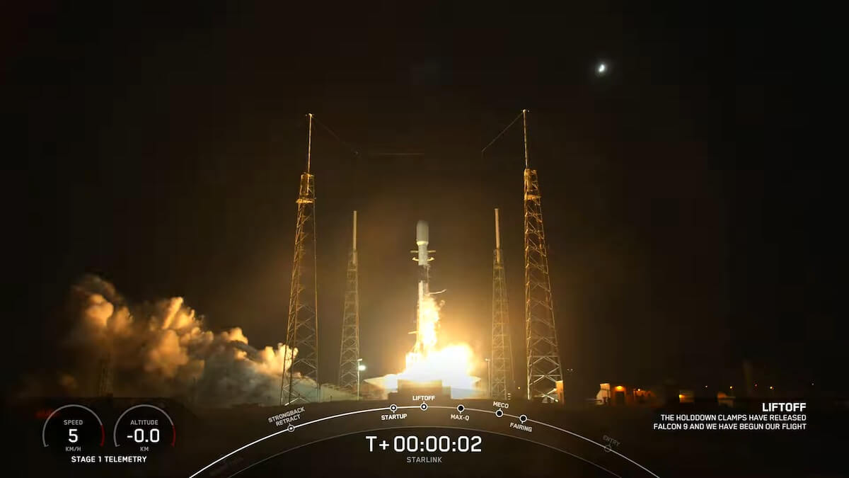 【▲ファルコン9ロケット（Credit: SpaceX YouTube）】