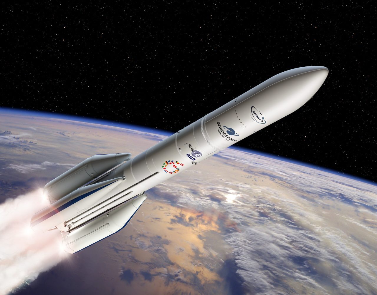 【▲ 欧州の新型ロケット「アリアン6」の想像図（Credit: ESA - D. Ducros）】