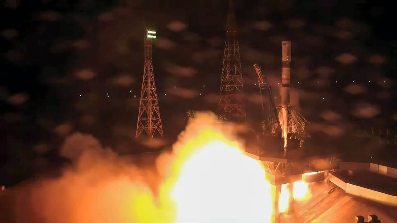 【▲ 補給船「プログレスMS-21」を搭載した「ソユーズ2.1a」ロケットの打ち上げ（Credit: Roscosmos）】