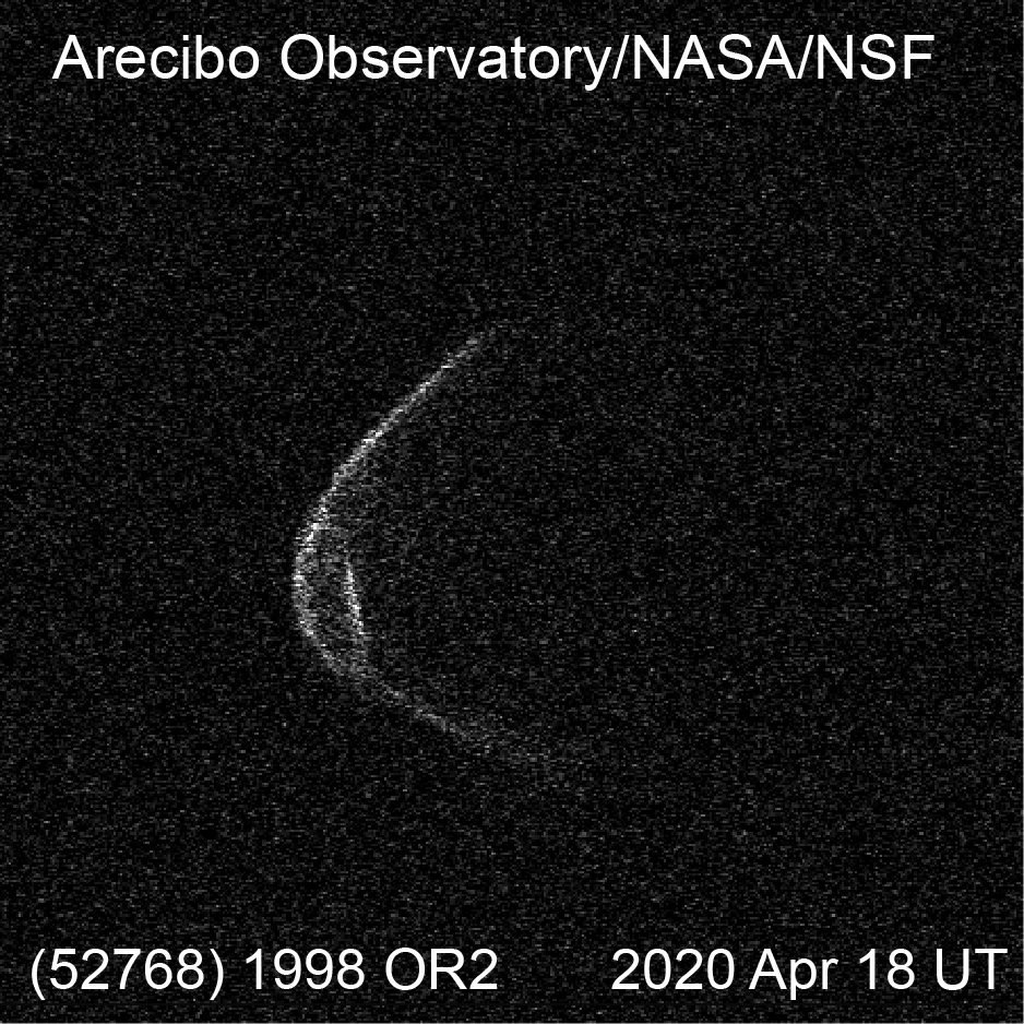 【▲ 図2: 2020年4月の最接近時、アレシボ天文台を通じて撮影された1998 OR2のレーダー画像 (Image Credit: Arecibo Observatory/NASA/NSF) 】