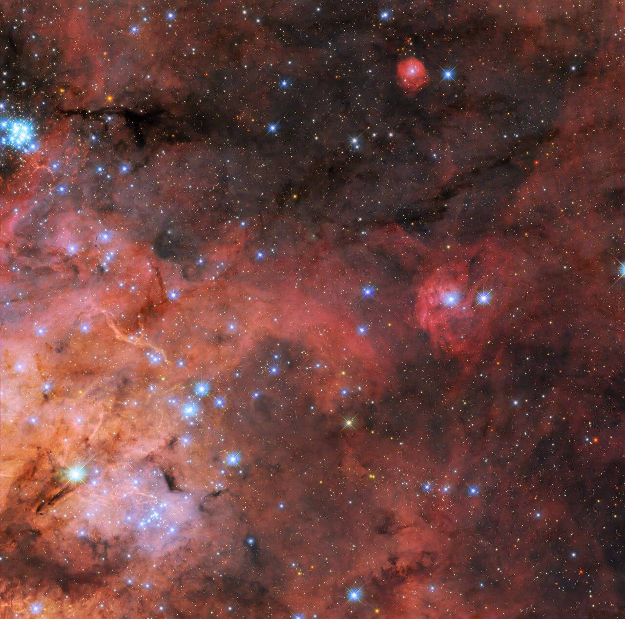 【▲ ハッブル宇宙望遠鏡が撮影した「タランチュラ星雲（かじき座30）」のクローズアップ（Credit: ESA/Hubble &amp; NASA, C. Murray, E. Sabbi; Acknowledgement: Y.-H. Chu）】