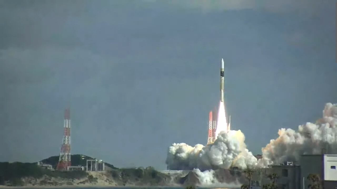 【▲ 情報収集衛星「レーダ7号機」を搭載して打ち上げられたH-IIAロケット46号機。NVSのライブ配信から（Credit: NVS）】