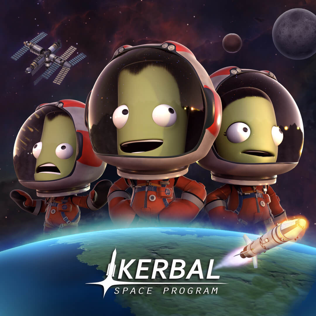 【▲ 宇宙開発シミュレーションゲーム「Kerbal Space Program」のイメージイラスト（Credit: Squad/Private Division）】