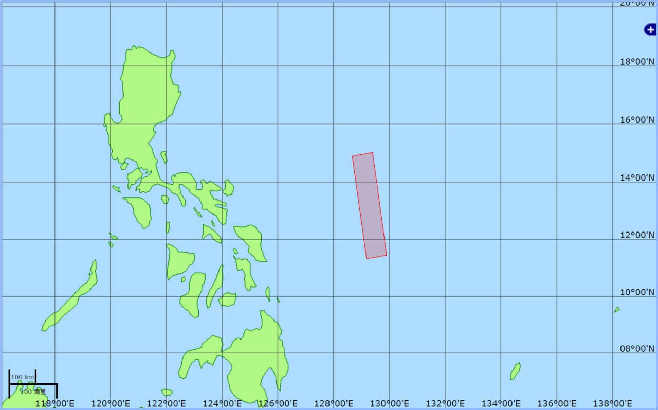【▲ フィリピン沖の太平洋に設定された海域を示した図。海上保安庁の水路通報・航行警報位置図から（Credit: 海上保安庁）】