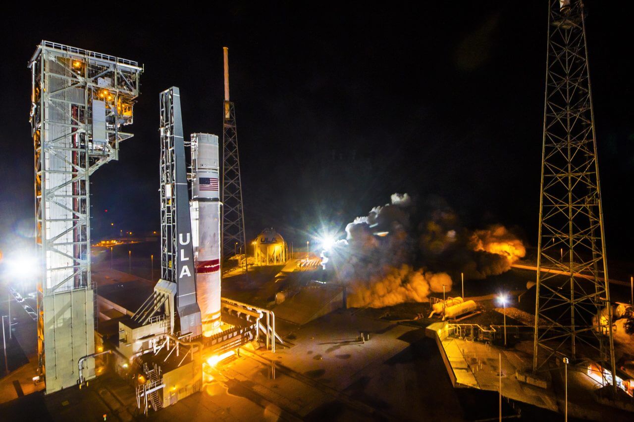 【▲ ケープカナベラル宇宙軍基地第41発射施設で実施された新型ロケット「Vulcan（ヴァルカン）」第1段のエンジン点火試験の様子（Credit: United Launch Alliance）】