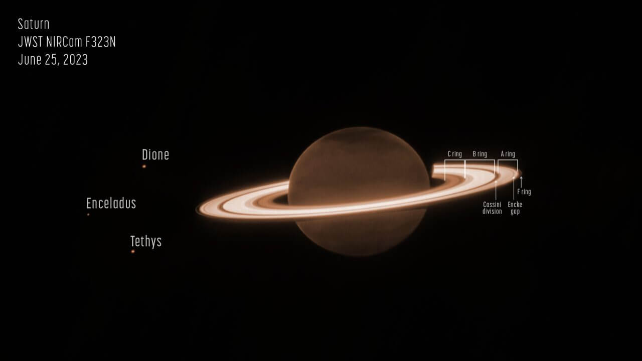ウェッブ宇宙望遠鏡が撮影した「土星」【今日の宇宙画像】