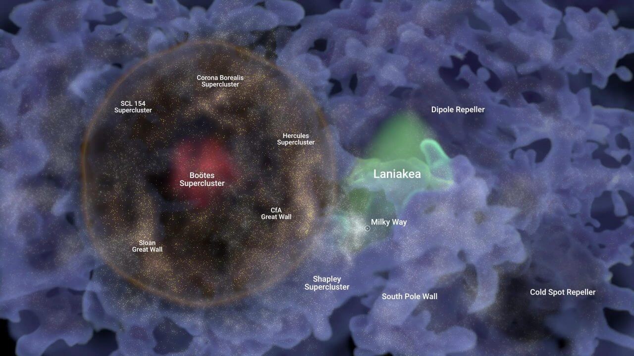 天の川銀河の近くにある。直径10億光年の泡状構造「ホオレイラナ」【今日の宇宙画像】