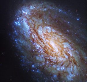 周囲からの影響を受けた“おとめ座銀河団”の渦巻銀河　ハッブル宇宙望遠鏡で撮影