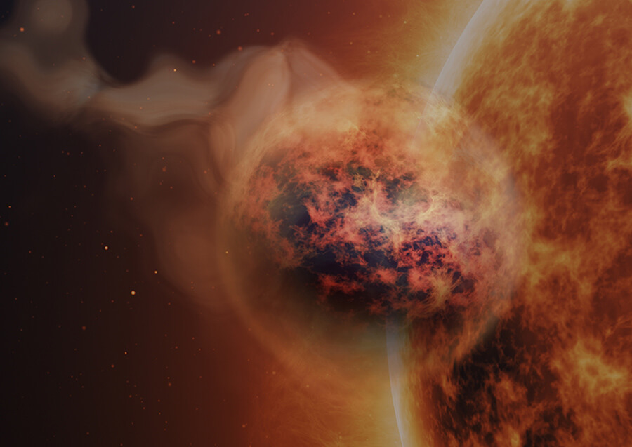 二酸化硫黄と砂の雲が検出された太陽系外惑星「WASP-107b」【今日の宇宙画像】
