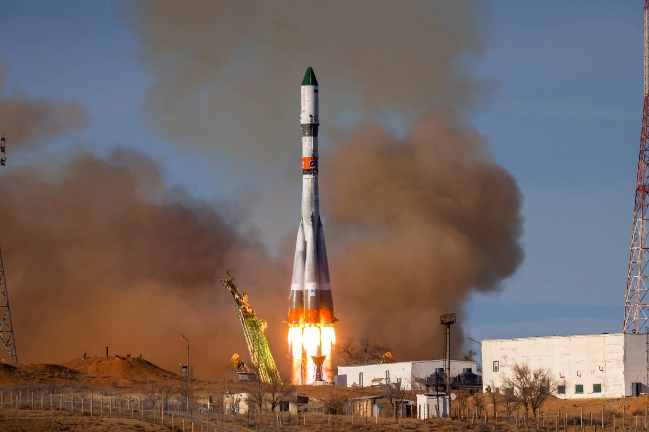 【▲ 補給船「プログレスMS-25」を搭載した「ソユーズ2.1a」ロケットの打ち上げ（Credit: Roscosmos/Ivan Timoshenko）】