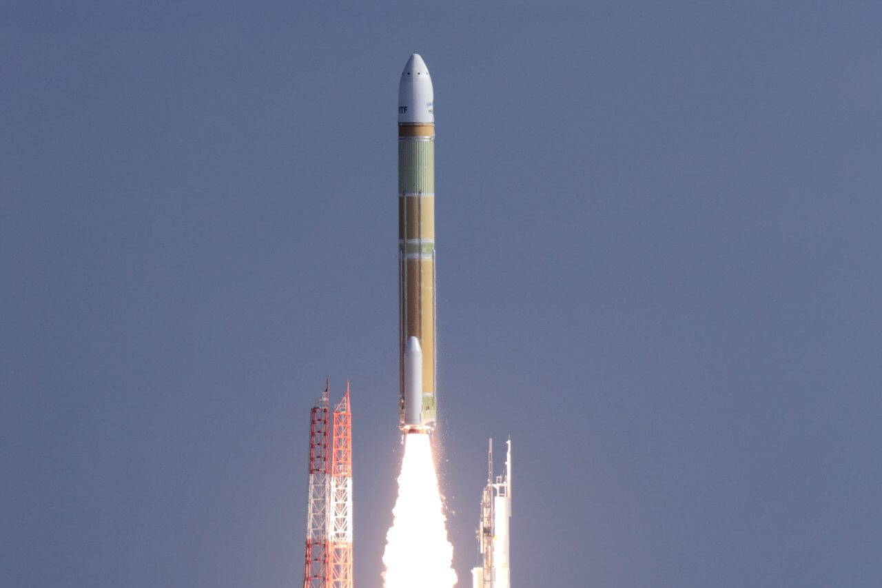 【▲ 種子島宇宙センター大型ロケット発射場から打ち上げられたH3ロケット試験機2号機（Credit: JAXA）】