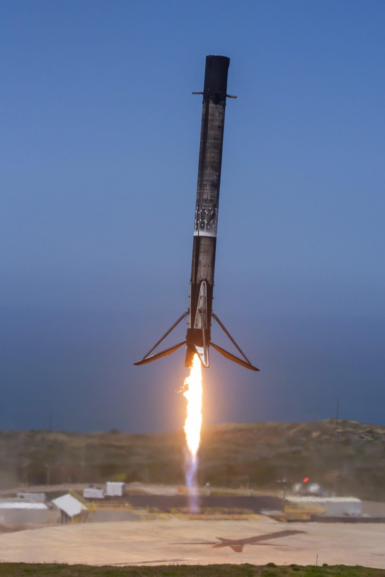 【▲ 20回目の着陸を成功させたファルコン9の1段目機体（Credit: SpaceX）】