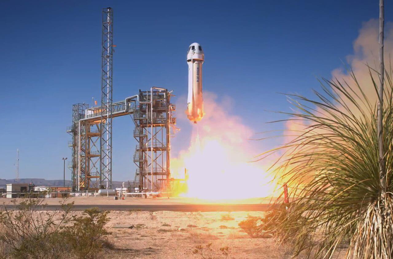 【▲アメリカ・西テキサスにあるBlue Originの発射場から打ち上げられたNew Shepard（Credit: Blue Origin）】