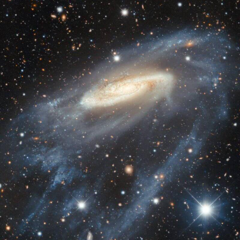 高速回転で撒き散らすように見える？：渦巻銀河「NGC 3981」【今日の宇宙画像】