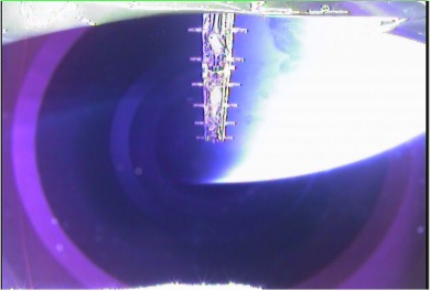 【▲ 先進レーダ衛星「だいち4号（ALOS-4）」のモニタカメラで撮影された展開完了後の船舶自動識別信号受信器「SPAISE3」のアンテナ。2024年7月3日公開（Credit: JAXA）】