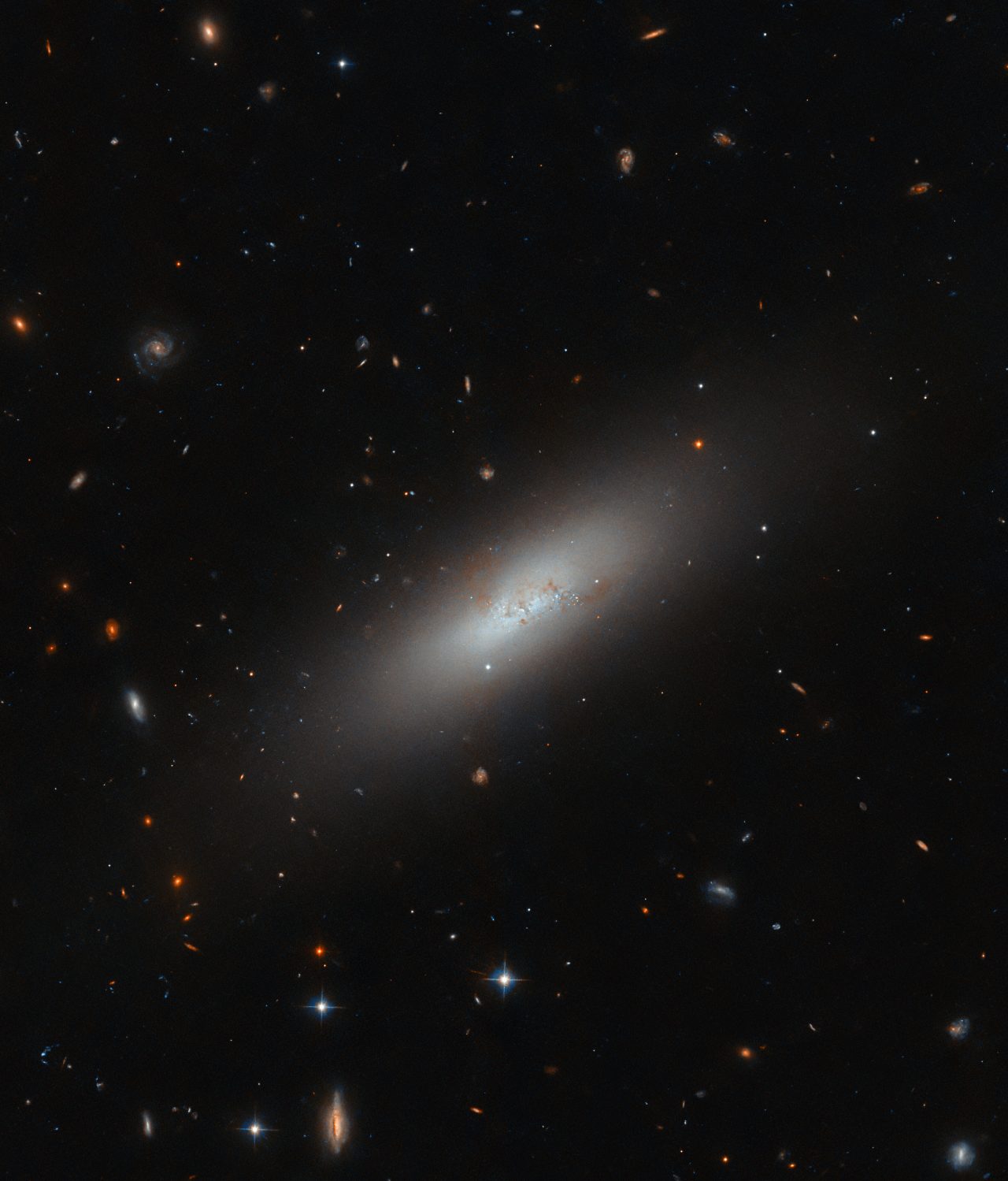 【▲ ハッブル宇宙望遠鏡（HST）の掃天観測用高性能カメラ（ACS）で撮影された矮小楕円銀河「IC 3430」（Credit: ESA/Hubble & NASA, M. Sun）】
