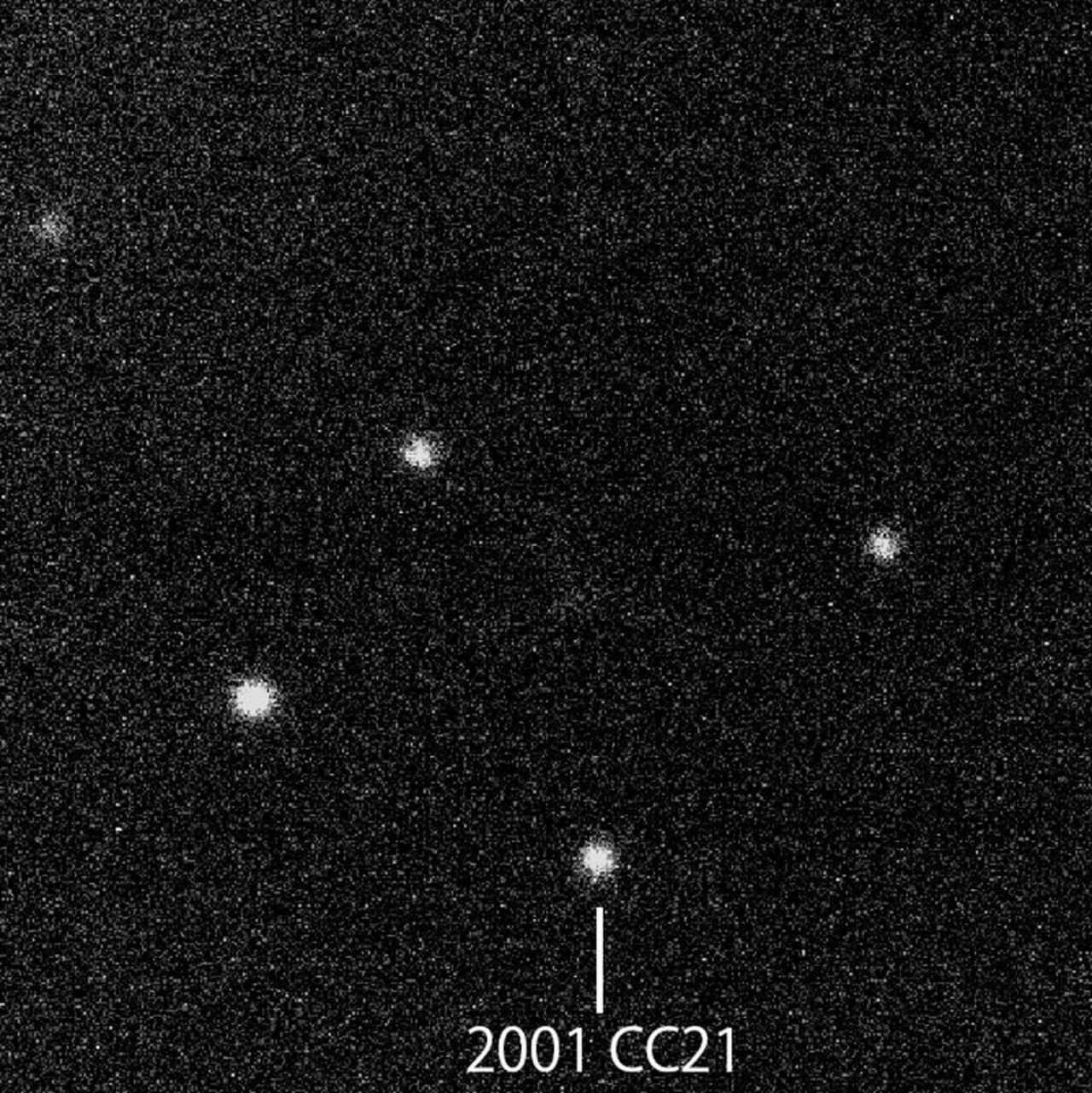 なよろ市立天文台のピリカ望遠鏡で、2023年1月15日に撮影されたトリフネ（2001 CC21）。