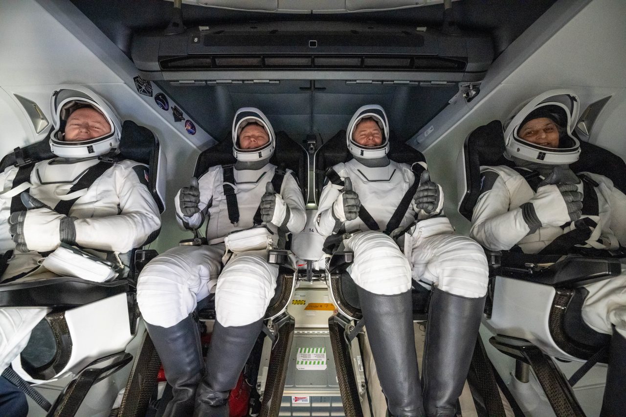 帰還したCrew-9ミッションの4名の宇宙飛行士（Credit: NASA/Keegan Barber）